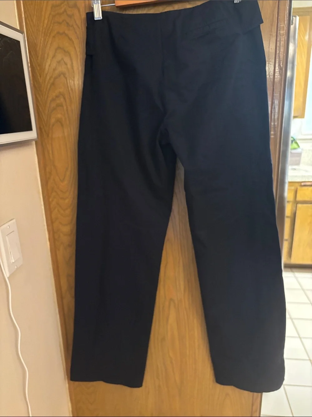 Love Moschino Straight leg ankle  navy blue  cotton pants with Built-In Belt